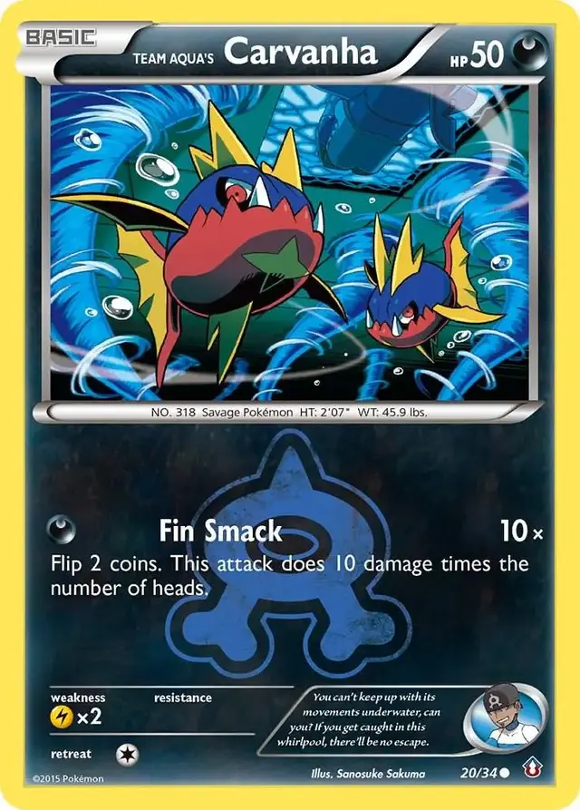 Team Aqua's Carvanha - Pokemon Double Crisis #20