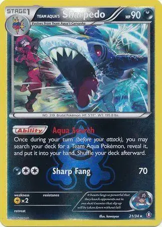 Team Aqua's Sharpedo [Reverse Holo] - Pokemon Double Crisis #21