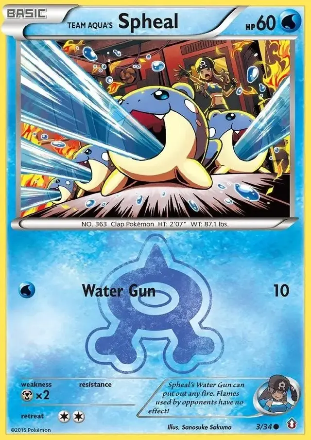 Team Aqua's Spheal [Reverse Holo] - Pokemon Double Crisis #3