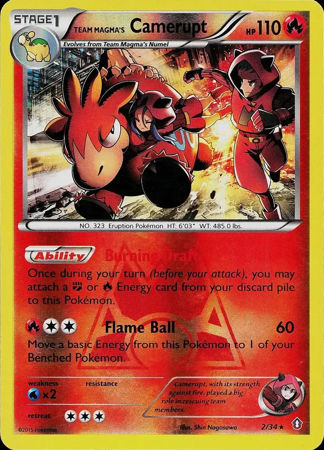 Team Magma's Camerupt [Reverse Holo] - Pokemon Double Crisis #2