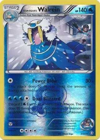 Team Aqua's Walrein [Reverse Holo] - Pokemon Double Crisis #5