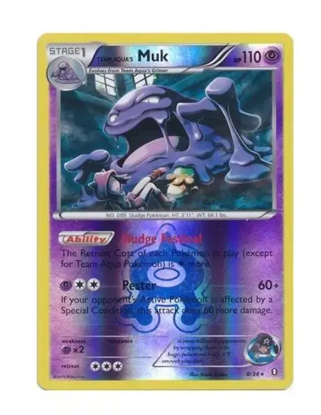 Team Aqua's Muk [Reverse Holo] - Pokemon Double Crisis #8