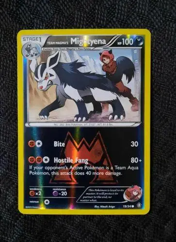Team Magma's Mightyena [Reverse Holo] - Pokemon Double Crisis #19