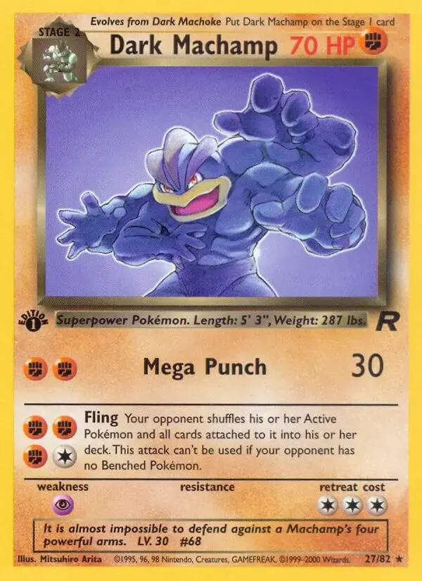 Dark Machamp [1st Edition] - Pokemon Team Rocket #27