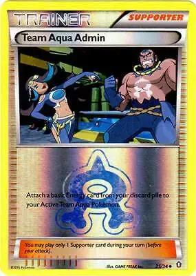 Team Aqua Admin [Reverse Holo] - Pokemon Double Crisis #25