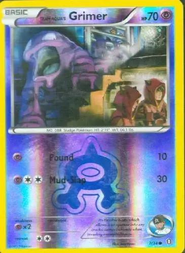Team Aqua's Grimer [Reverse Holo] - Pokemon Double Crisis #7
