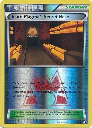 Team Magma's Secret Base [Reverse Holo] - Pokemon Double Crisis #32