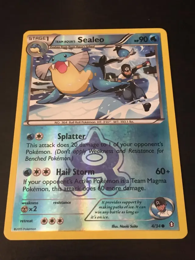Team Aqua's Sealeo [Reverse Holo] - Pokemon Double Crisis #4