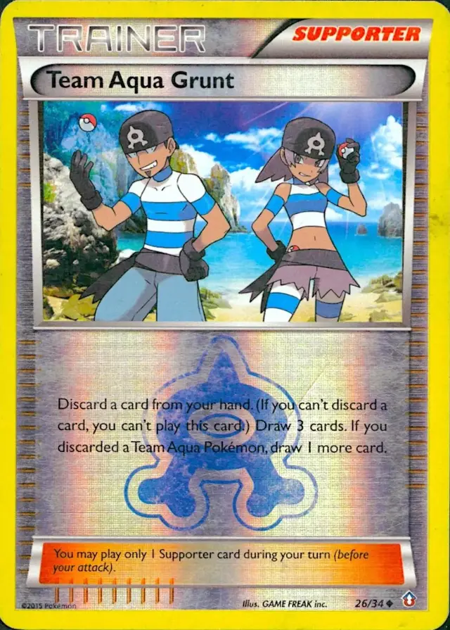 Team Aqua Grunt [Reverse Holo] - Pokemon Double Crisis #26