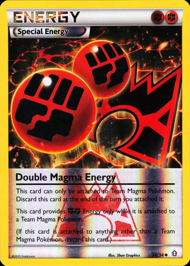 Double Magma Energy [Reverse Holo] - Pokemon Double Crisis #34