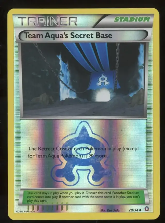 Team Aqua's Secret Base [Reverse Holo] - Pokemon Double Crisis #28