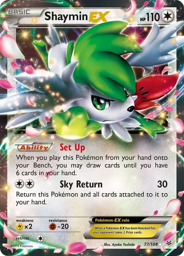 Shaymin EX - Pokemon Roaring Skies #77