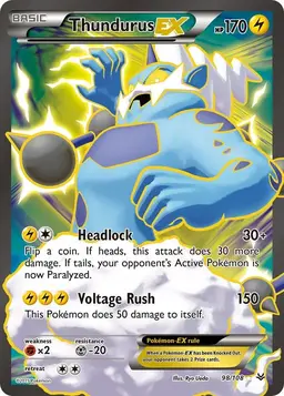Thundurus EX 98 - Pokemon Roaring Skies
