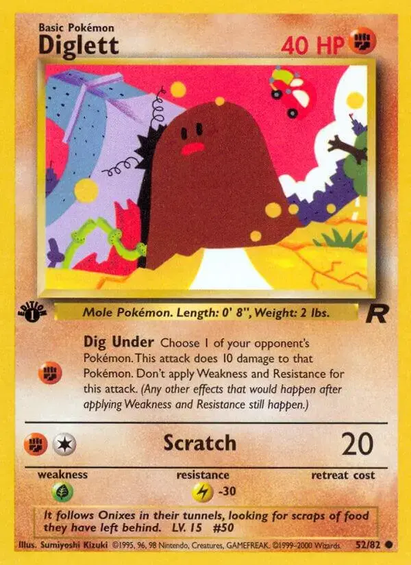 Diglett [1st Edition] - Pokemon Team Rocket #52
