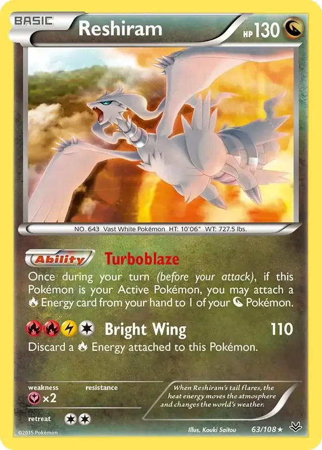 Reshiram - Pokemon Roaring Skies #63