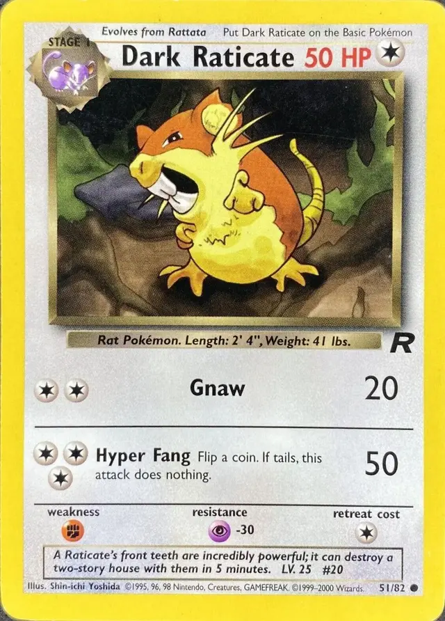 Dark Raticate #51 - Pokemon Team Rocket
