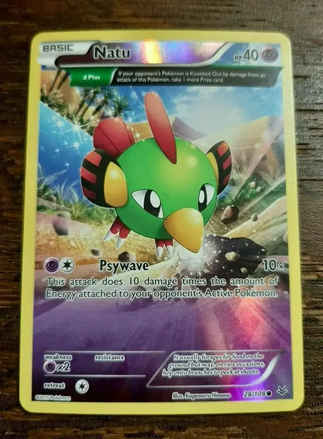 Natu [Reverse Holo] - Pokemon Roaring Skies #28