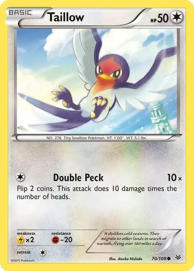 Taillow - Pokemon Roaring Skies #70