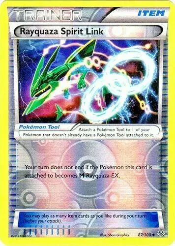 Rayquaza Spirit Link [Reverse Holo] - Pokemon Roaring Skies #87