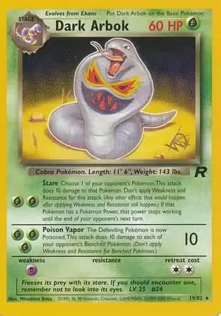Dark Arbok [W Stamp] - Pokemon Team Rocket #19