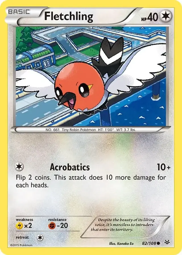 Fletchling - Pokemon Roaring Skies #82