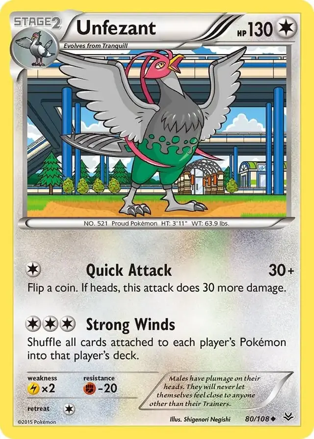 Unfezant - Pokemon Roaring Skies #80