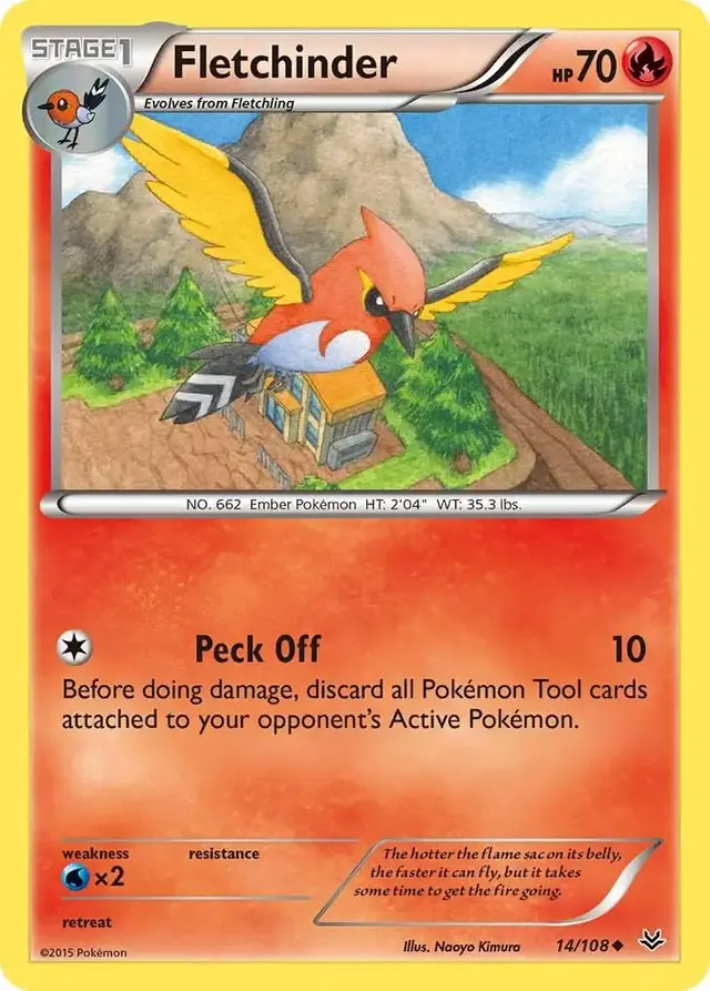 Fletchinder - Pokemon Roaring Skies #14