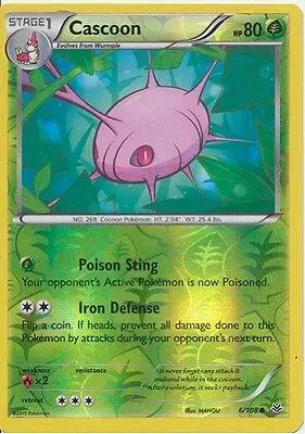 Cascoon [Reverse Holo] - Pokemon Roaring Skies #6