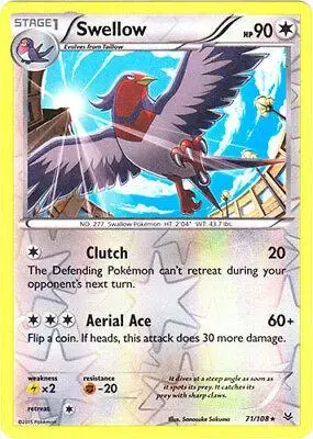 Swellow [Reverse Holo] - Pokemon Roaring Skies #71