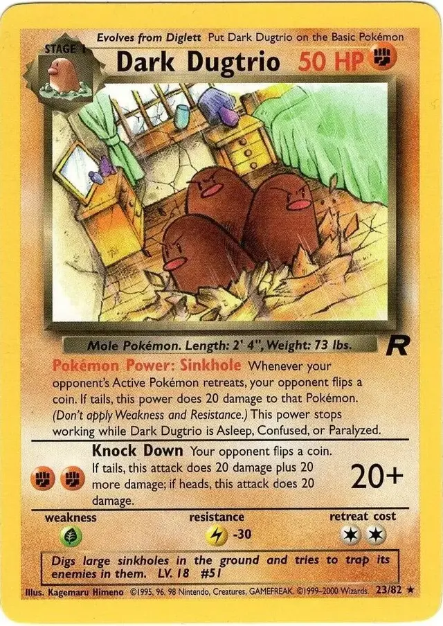 Dark Dugtrio - Pokemon Team Rocket #23