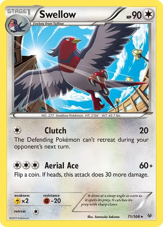 Swellow - Pokemon Roaring Skies #71