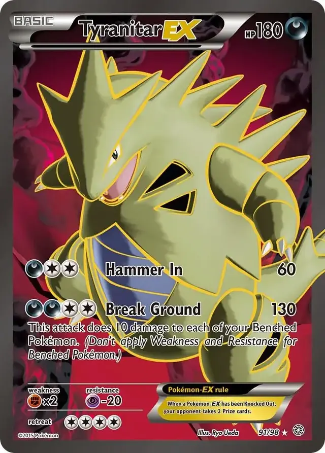 Tyranitar EX - Pokemon Ancient Origins #91