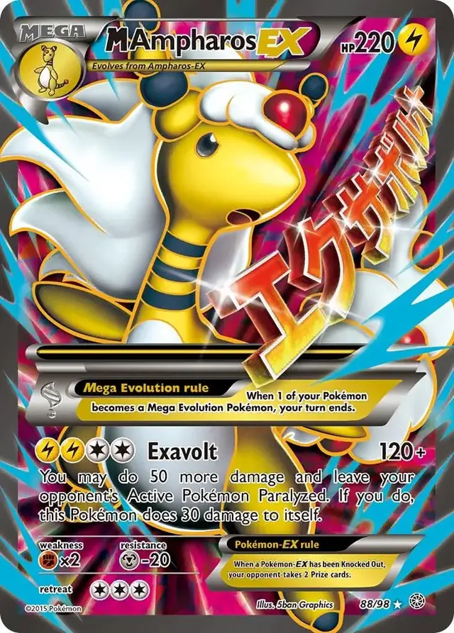 M Ampharos EX - Pokemon Ancient Origins #88