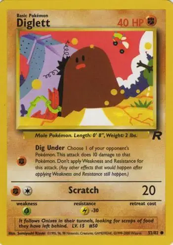 Diglett - Pokemon Team Rocket #52