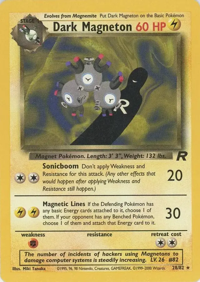 Dark Magneton - Pokemon Team Rocket #28