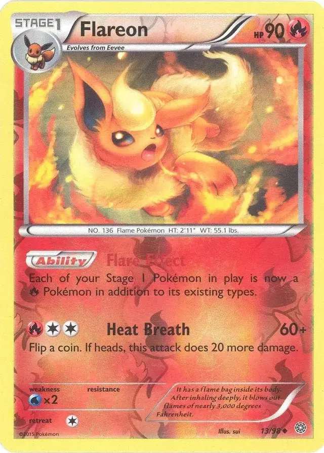 Flareon [Reverse Holo] - Pokemon Ancient Origins #13