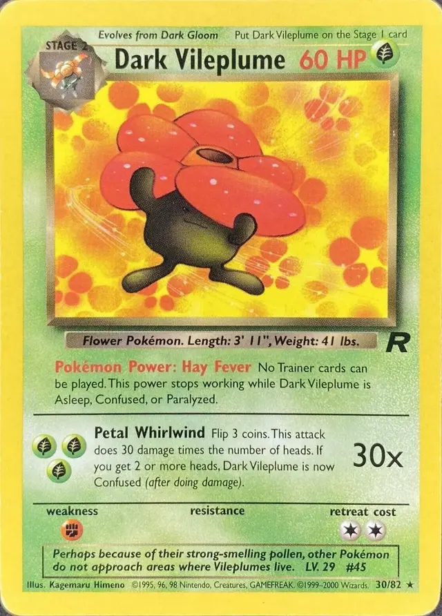 Dark Vileplume - Pokemon Team Rocket #30
