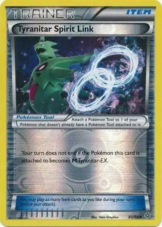 Tyranitar Spirit Link [Reverse Holo] - Pokemon Ancient Origins #81