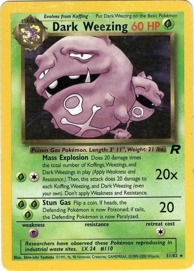 Dark Weezing - Pokemon Team Rocket #31