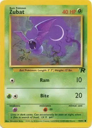 Zubat - Pokemon Team Rocket #70
