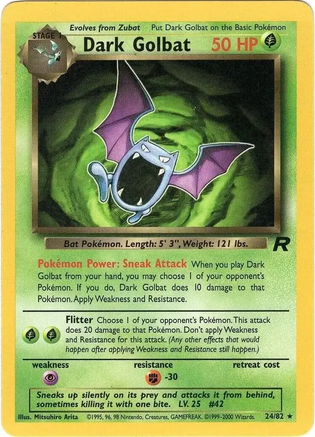 Dark Golbat - Pokemon Team Rocket #24