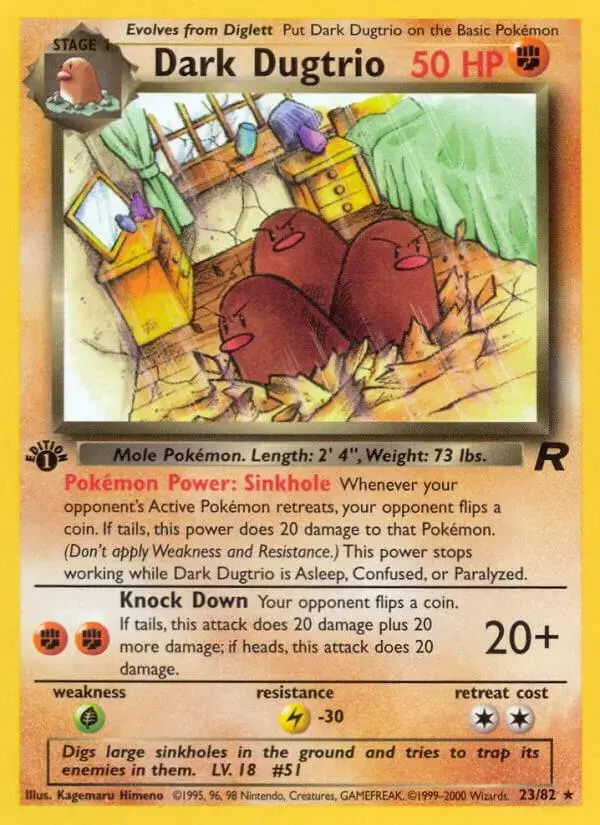 Dark Dugtrio [1st Edition] - Pokemon Team Rocket #23