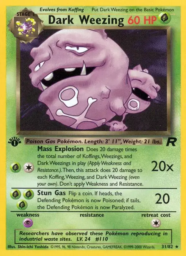 Dark Weezing [1st Edition] - Pokemon Team Rocket #31