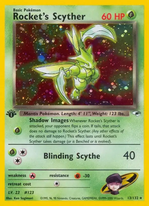 Rocket's Scyther [1st Edition] - Pokemon Gym Heroes #13
