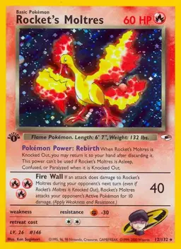 Rocket's Moltres [1st Edition] #12 - Pokemon Gym Heroes