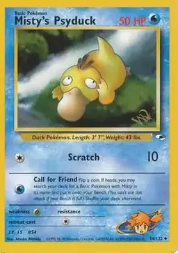 Misty's Psyduck [W Stamp] - Pokemon Gym Heroes