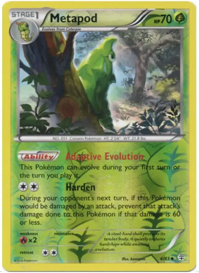 Metapod [Reverse Holo] - Pokemon Generations #4