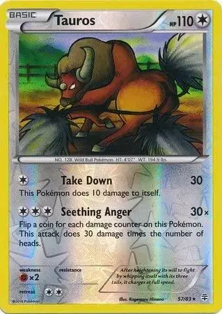 Tauros [Reverse Holo] - Pokemon Generations #57