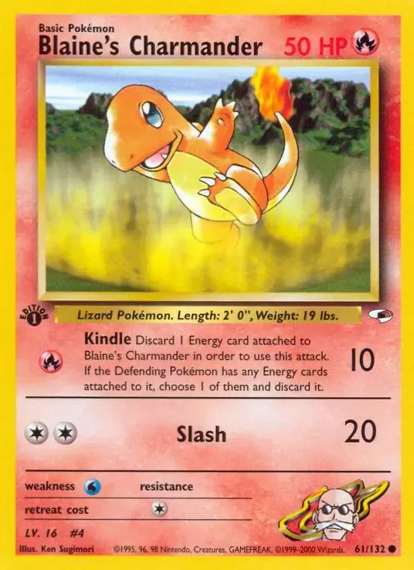 Blaine's Charmander [1st Edition] - Pokemon Gym Heroes #61