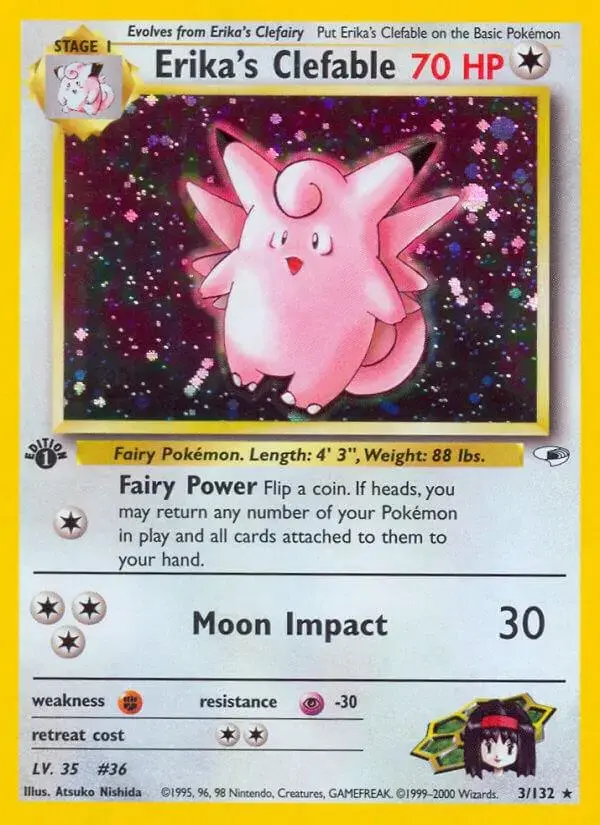 Erika's Clefable [1st Edition] - Pokemon Gym Heroes #3